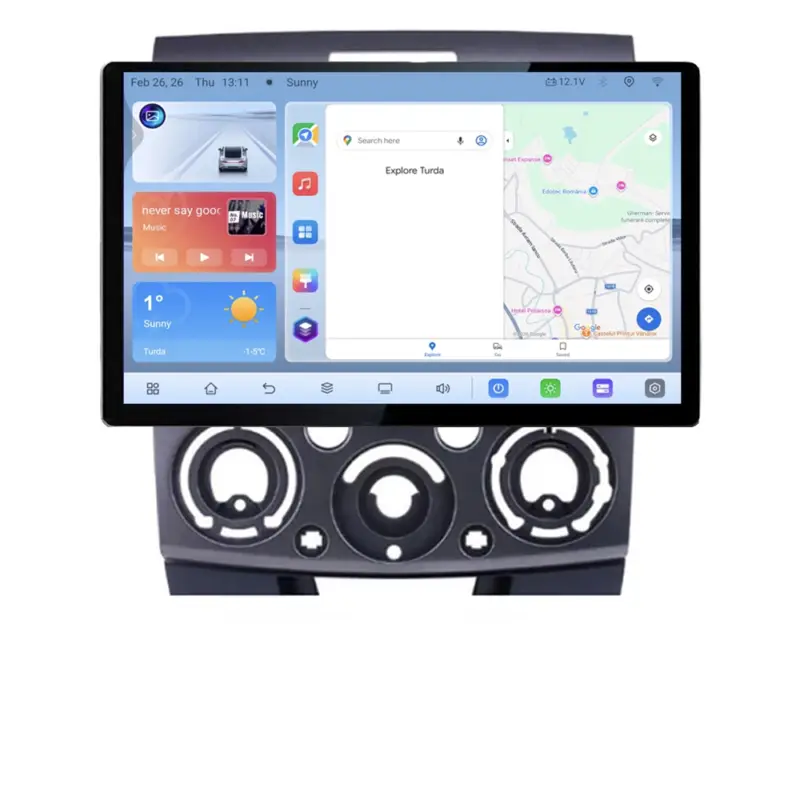 Promoție Navigație dedicată Ford Ranger și Mazda BT50 2007-2012, 13 inch, Android