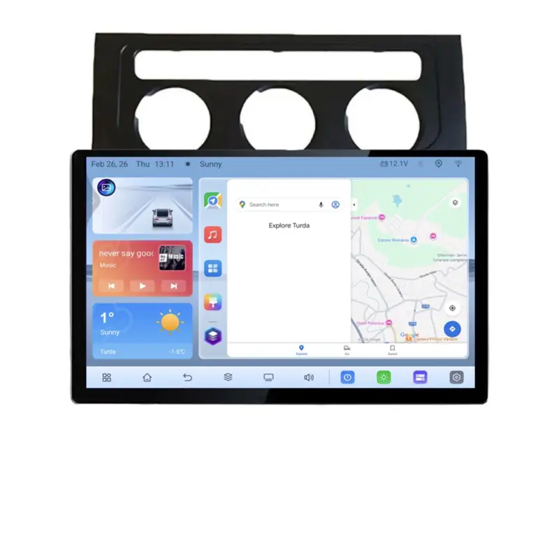 Navigație dedicată VW Touran 2003-2009 cu ecran 13 inch, Android, 4G, 4+64GB Preț redus