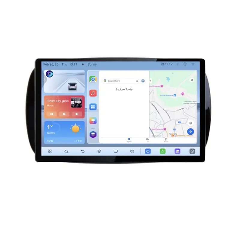 Ultima șansă Navigație dedicată Smart ForTwo 2015+ cu ecran 13 inch 1K, Android 4G
