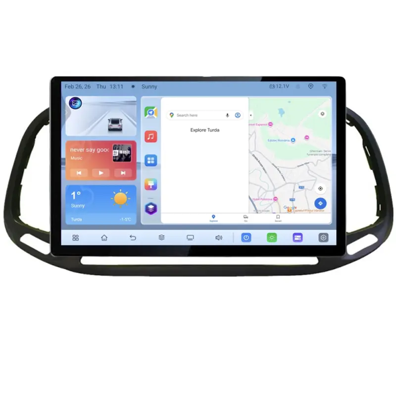 Transport gratuit Navigație dedicată Fiat Doblo 2015-2018, ecran 13 inch, Android 4GB+64GB
