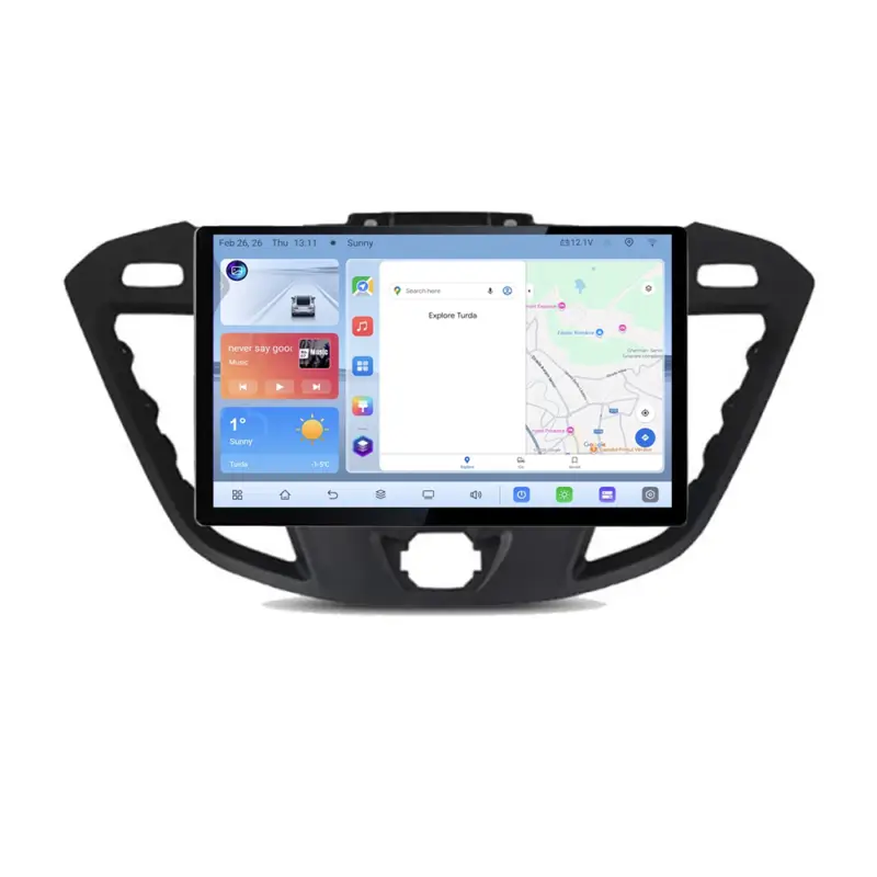 Calitate înaltă Navigație dedicată Ford Transit, ecran 13 inch 1K, Android, 4GB RAM, 64GB