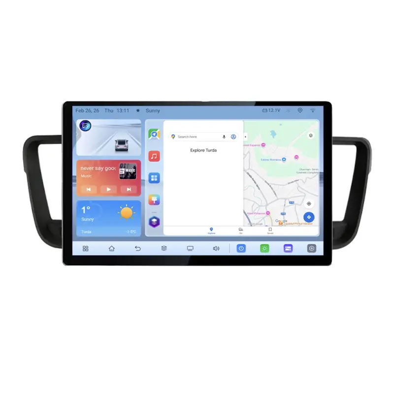 Reduceri Navigatie dedicata Peugeot 508 cu ecran 13 inch 1K, Android 4+64 GB