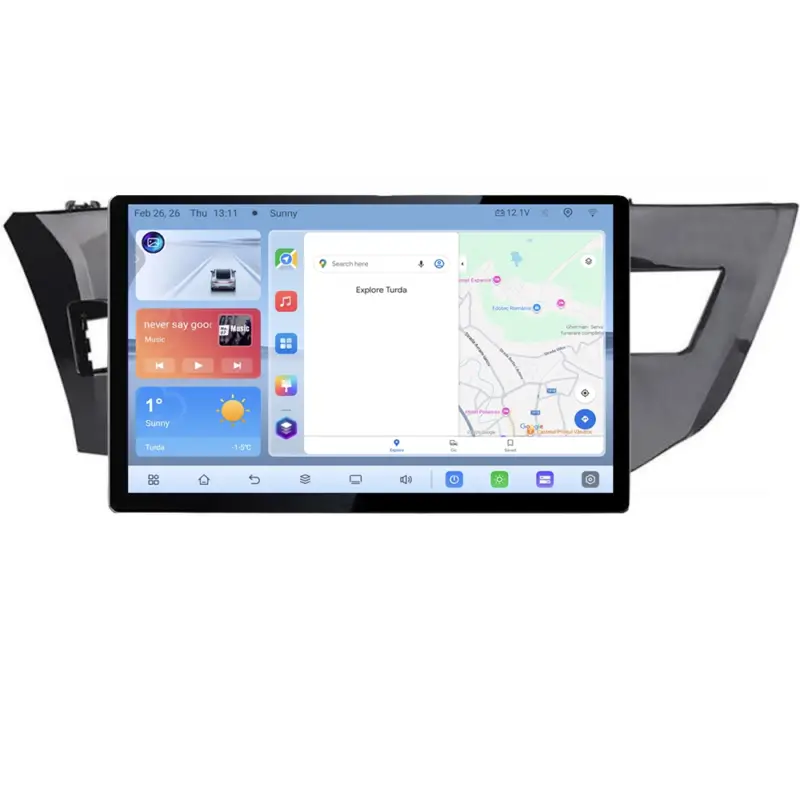Navigație dedicată Toyota Corolla 2013-2017, ecran 13 inch, Android 4+64 GB Preț mic