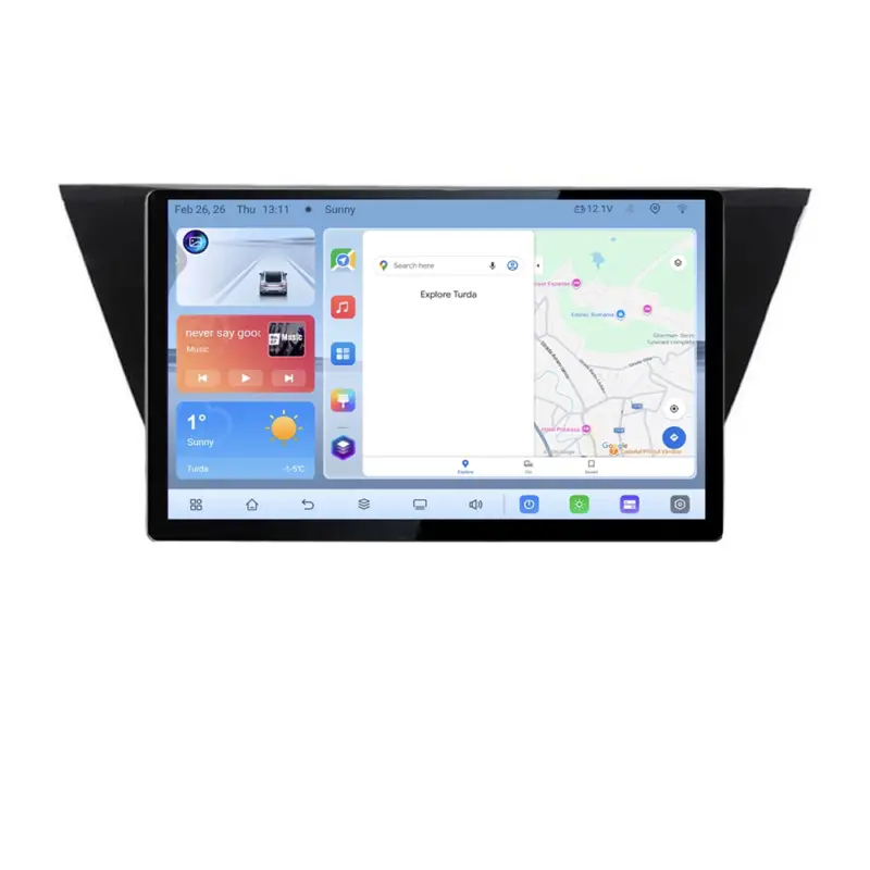 Navigație dedicată Volkswagen Touran 2016+ 13 inch Android 4GB 64GB 4G Calitate înaltă