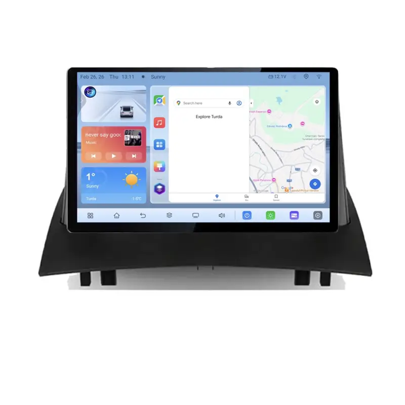 Navigație dedicată Renault Megane 2, ecran 13 inch, Android 4G, 4GB+64GB Ofertă specială