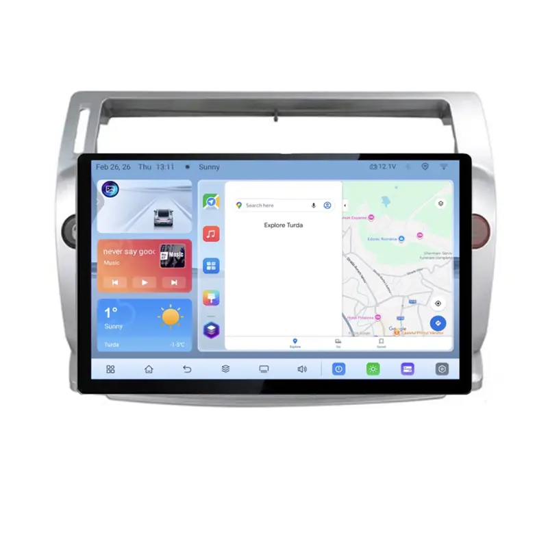 Nu rata Navigatie dedicata Citroen C4, ecran 13 inch 1K, Android, 4GB+64GB