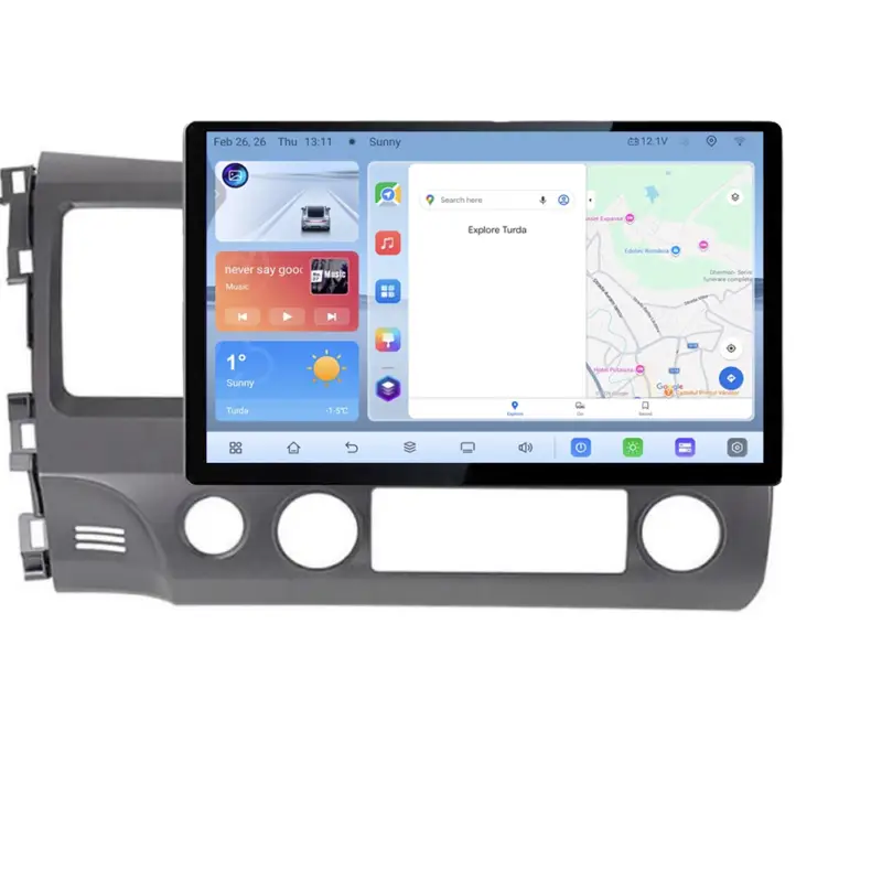 Navigație dedicată Honda Civic Sedan, ecran 13 inch, Android 4+64GB, 4G Livrare rapidă
