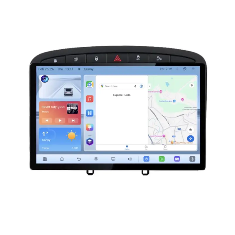 Reduceri Navigație dedicată Peugeot 308 cu ecran 13 inch 1K, Android 4+64 GB