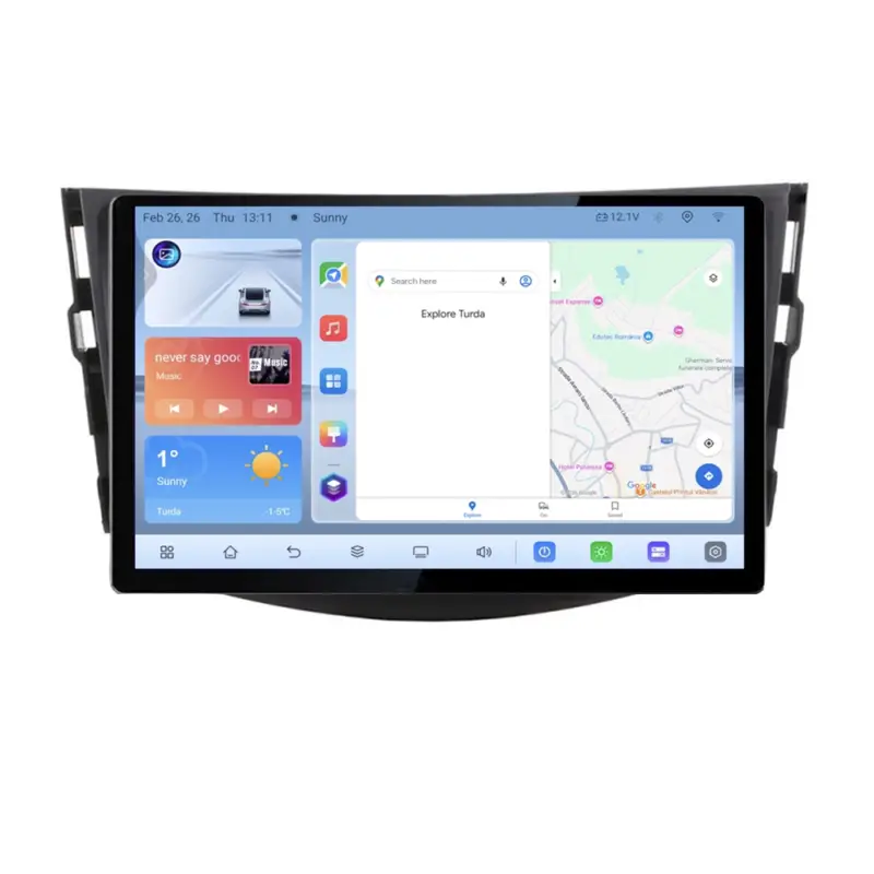 Navigație dedicată Toyota RAV4, ecran 13 inch, Android 4+64 GB, 4G Cel mai vândut