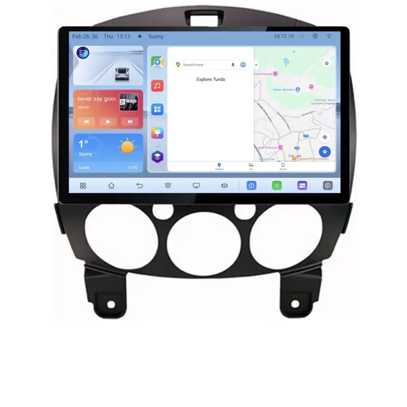 Navigatie dedicata Mazda 2 2007-2013, QLED 13 inch, 4GB RAM, 64GB, 4G Livrare rapidă
