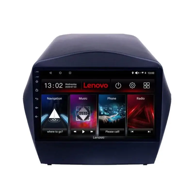 Plată securizată Navigație Android Hyundai IX35 Lenovo QLED 2K, 8GB RAM, 256GB, 360