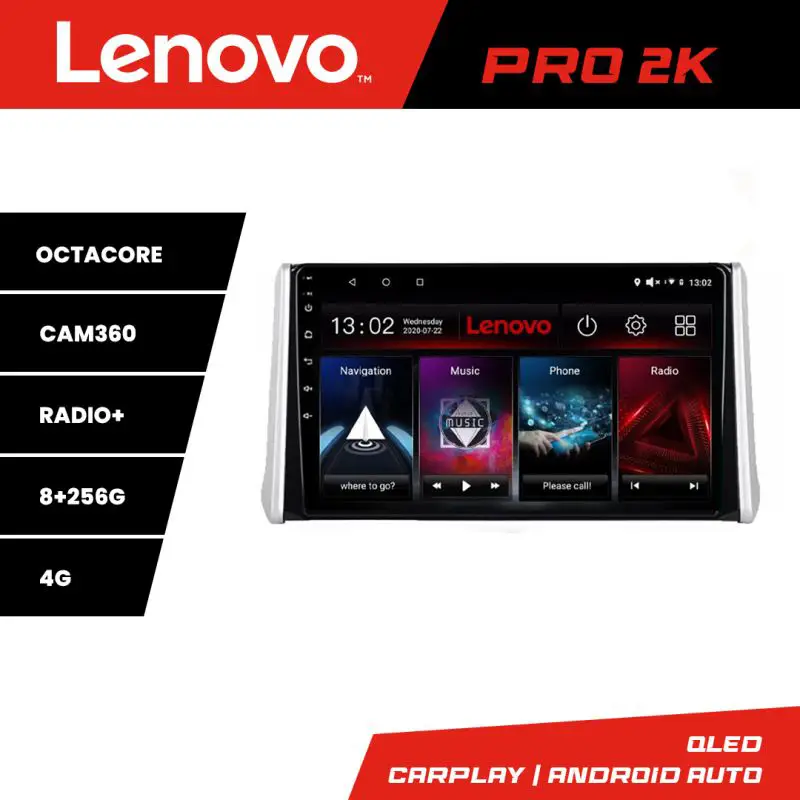 Bestseller Navigatie Android Toyota RAV4 2018+ Lenovo QLED 2K 8GB+256GB 360