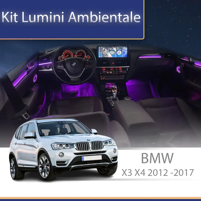 Kit lumini ambientale BMW X3 X4 F25 F26 2012-2017, set complet dedicat Ofertă