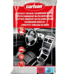 Reducere specială Șervețele umede pentru bord auto Carlson, curățare și luciu, 26 bucăți