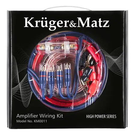 Promoție Kit cabluri pentru montaj amplificator auto Kruger&Matz 4 AWG, cu siguranta 60A