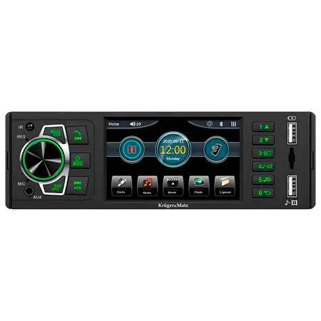 Plată sigură Player auto 1 DIN Kruger&Matz 4x50W cu ecran tactil 4” și USB