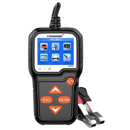 Reducere Tester baterie auto KONNWEI KW650, 6–16V, ecran color 2,4"