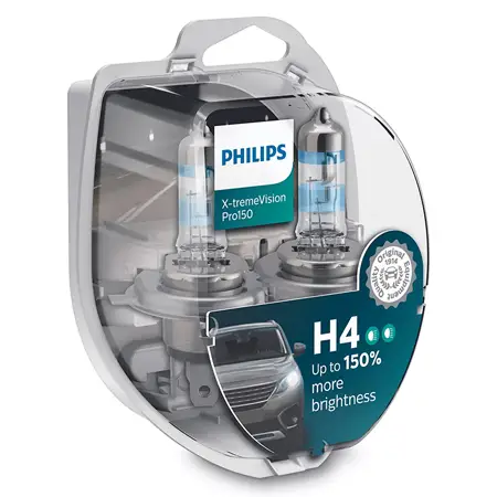 Bec auto H4 Philips X-tremeVision Pro150 12V 60/55W, lumină albă 3600K Preț mic