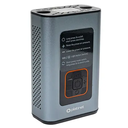 Compresor auto portabil cu acumulator 4000mAh, 10 bar, Platinet 3 în 1 Livrare gratuită