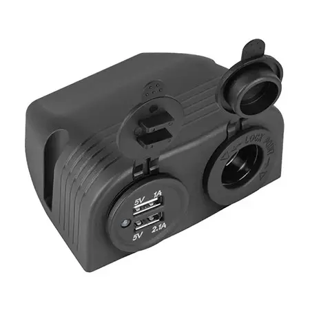 Preț promoțional Mufă montaj auto cu 2 porturi USB 3.1A și priză brichetă 12–24V