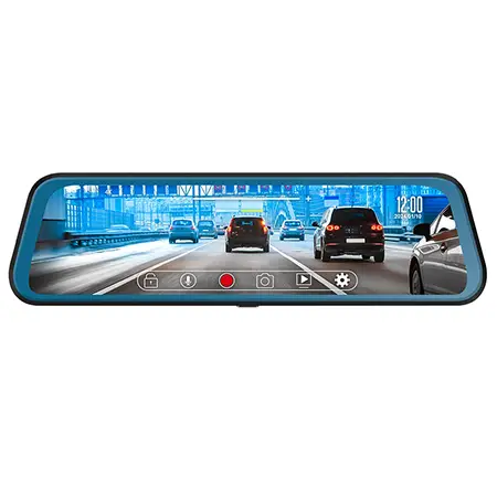 Reduceri Oglindă retrovizoare cu cameră DVR auto Peiying L200 4K, față/spate