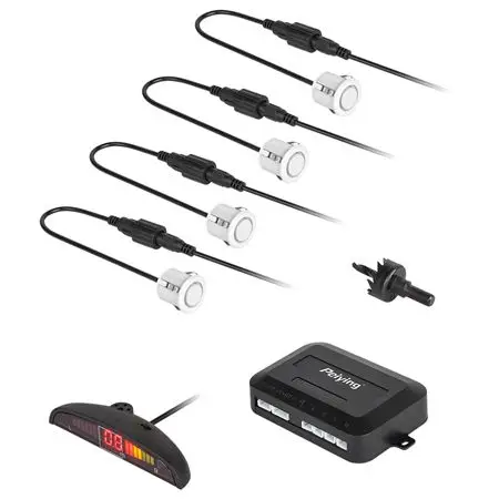 Preț mic Sistem de parcare cu display LED și 4 senzori albi, avertizare sonoră