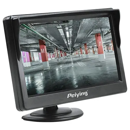 Monitor auto Peiying 5 inch TFT pentru cameră marșarier, 2 intrări video Comandă acum