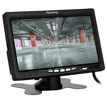 Monitor auto 7" Peiying TFT 16:9 pentru camera marsarier, 2 intrari video Plată sigură