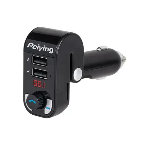 Lichidare de stoc Modulator FM auto Bluetooth 4.2 cu 2 porturi USB, microSD si microfon