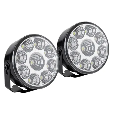 Nu rata Lumini auto de zi LED 9W, 6000K, set 2 bucăți, 12V, rotunde, omologare E4
