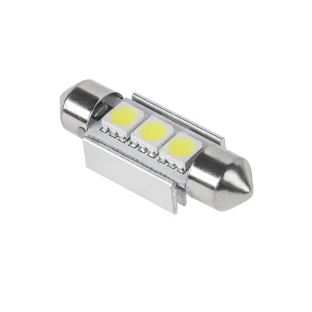 Calitate înaltă Bec LED auto T11x36 alb Canbus, 3x SMD5050, 12V, soclu SV8.5