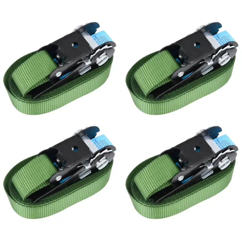 Plată securizată Chingi de fixare cu clichet, 4 buc., verde, 6 m, 800 daN GartenMobel Dekor