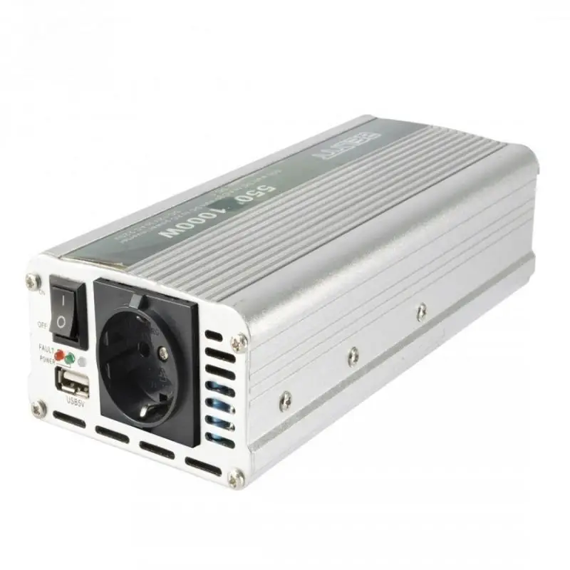 Invertor auto 12V DC - 230V AC 1000W continuu, USB, protectii multiple Sal Noutate