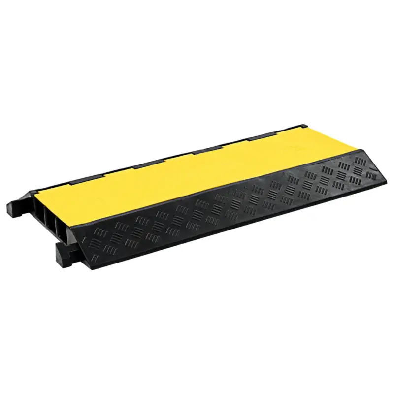 Disponibil imediat Rampă de protecție cabluri, 3 canale, cauciuc 93 cm GartenMobel Dekor