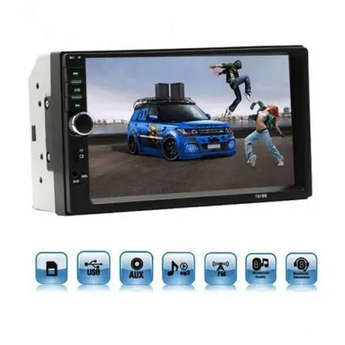 Retur gratuit Player auto 2 DIN 7" cu touchscreen HD, MirrorLink și Bluetooth (MP3/MP5)