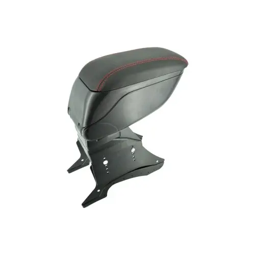 Cotieră auto universală cu bază metalică, negru cu cusătură roșie (48014) Noutate