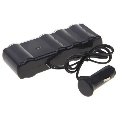 Cel mai bun preț Prelungitor auto cu 4 prize și 2 porturi USB, adaptor brichetă WF4008
