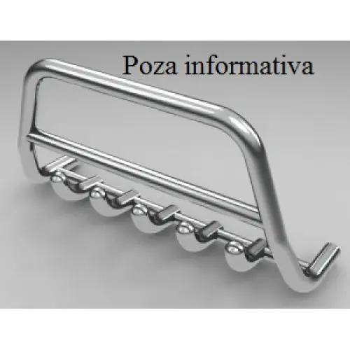 Plată sigură Bullbar inox pentru Jeep Grand Cherokee 1999–2004, cu accesorii prindere (K11)