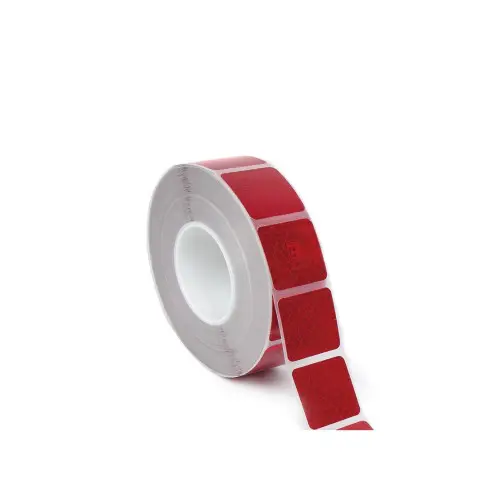 Bandă reflectorizantă roșie întreruptă premium, omologată UE, rolă 45,7 m (RI01R) Plată securizată