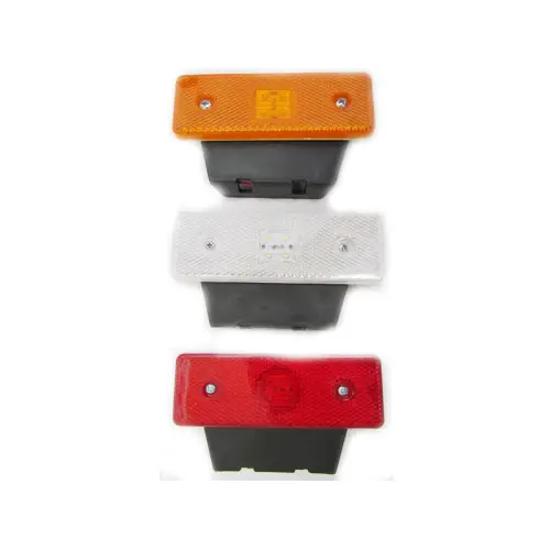Doar azi Lampă laterală roșie 12V cu 4 LED SMD 3528, fără suport de prindere