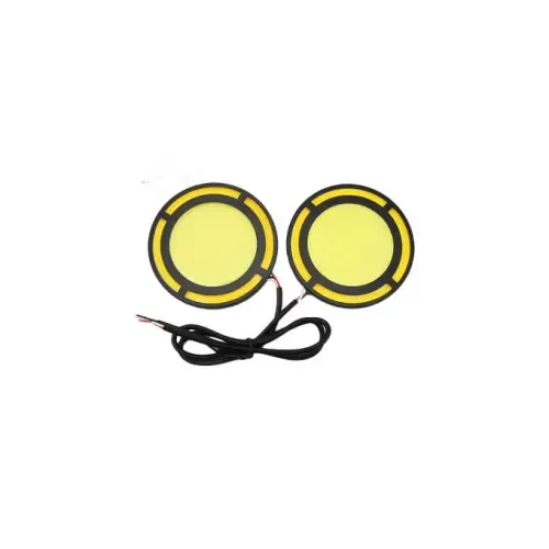 Set lumini de zi LED DRL COB cu semnalizare integrata 12V, Ø 7 cm (A748) Livrare expres