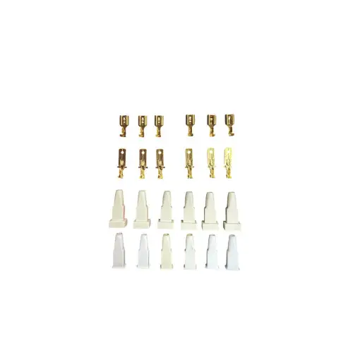 Set 12 papuci electrici mama-tata 6.3 mm cu izolatie si capace, ART01 Ofertă de sezon