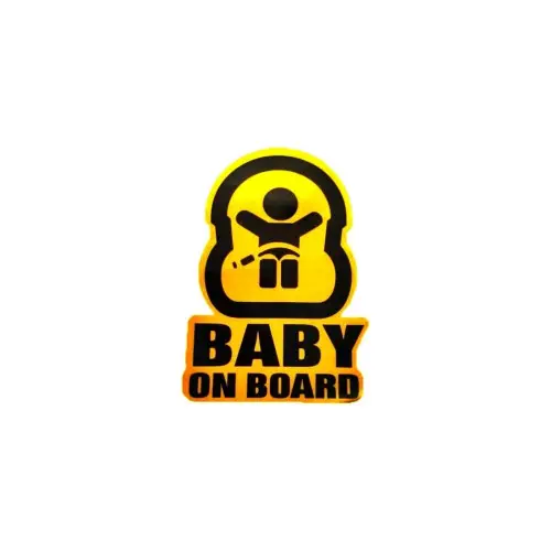 Abțibild auto „Baby on Board” reflectorizant, PVC rezistent, DZ-16 Ieftin