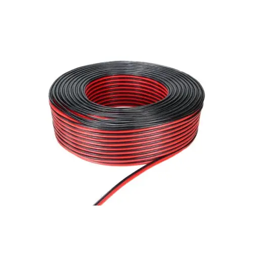 Bestseller Cablu pentru boxe 2x0.5 mm, rola 95 m, rosu/negru – conexiune audio clara