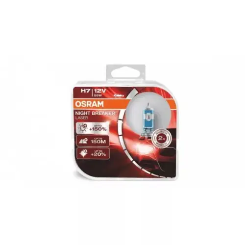 Set 2 becuri auto Osram H7 Night Breaker Laser +150% 12V 55W (64210NLS2) Promoție
