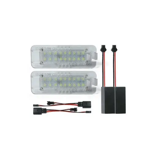 Set 2 lampi LED pentru iluminare numar Volkswagen, 18 SMD, 6500K (Cod 7401-1) Reducere specială