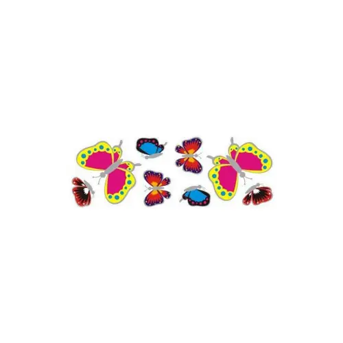 Set abțibilduri decorative cu fluturi colorați, 8 bucăți/folie, DZ-7 Ofertă exclusivă