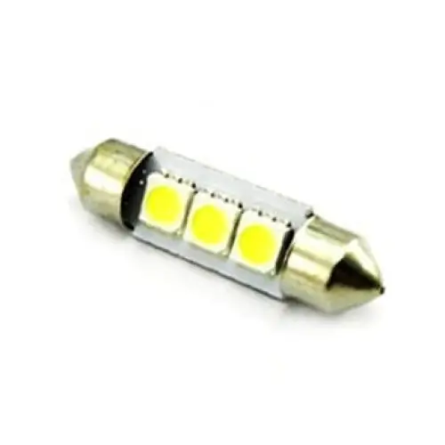 Set 2 becuri sofit LED SMD 12V, lumină albastră, 11x39 mm Noutate