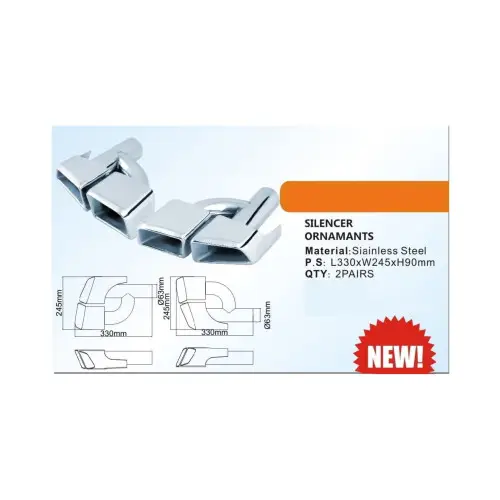 Set ornament toba inox compatibil Mercedes E AMG, 2 bucati (Cod EAMG) Promoție