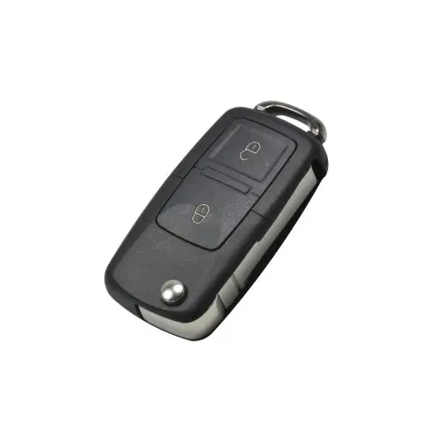 Carcasă cheie telecomandă compatibilă Volkswagen, 2 butoane, cu lamelă metalică (Cod 9001) Retur ușor